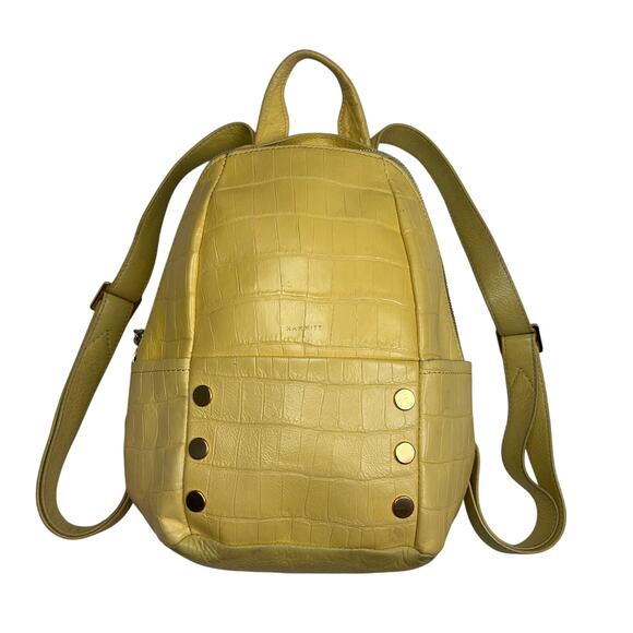 Hammitt Handbags - Hammitt Hunter Medium Backpack Leather Yellow Crocco Reptile **POOR CONDITION!**